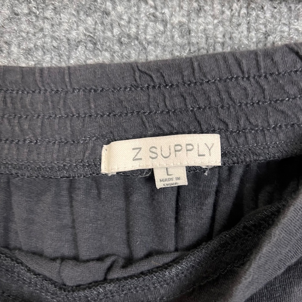 Z Supply Maxi Skirt Womens Large Charcoal Grey Excellent Tiered Cotton - Picture 7 of 8